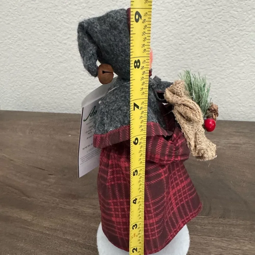 Annalee Plaid & Pine Mrs. Santa Claus Figurine Doll